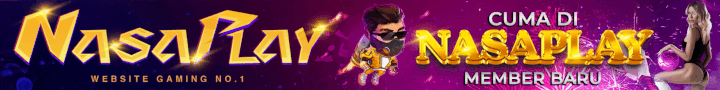 Banner promosi NASAPLAY dengan animasi slot gacor